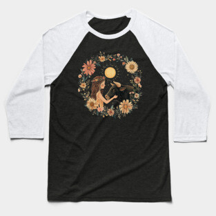 Taurus Zodiac Illustration – Earth Sign Astrology Art Baseball T-Shirt