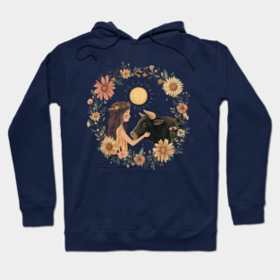 Taurus Zodiac Illustration – Earth Sign Astrology Art Hoodie