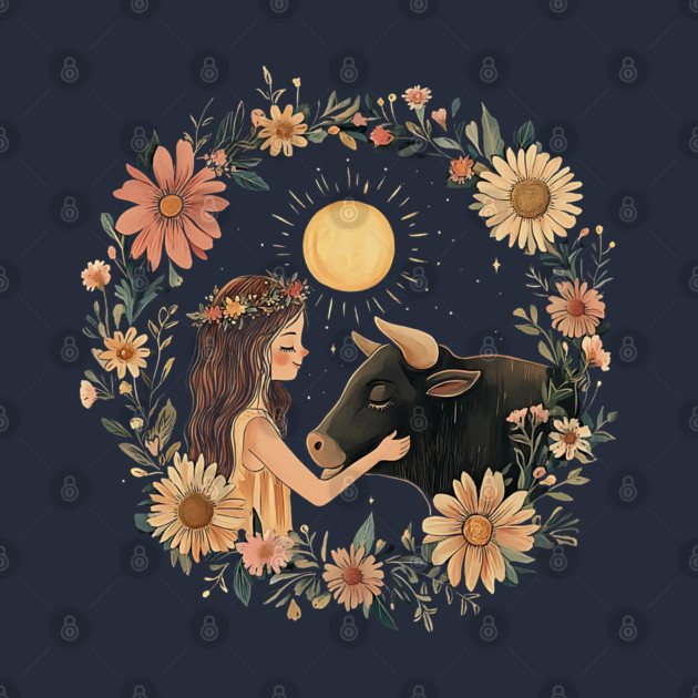 Taurus Zodiac Illustration – Earth Sign Astrology Art by TuncGK