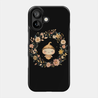 Charming Acorn Illustration – Whimsical Nature-Inspired Art Phone Case