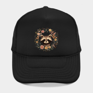 Adorable Raccoon Art – Whimsical Woodland Bandit Illustration Hat