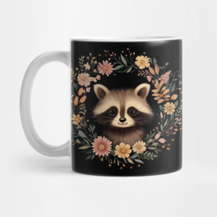 Adorable Raccoon Art – Whimsical Woodland Bandit Illustration Mug