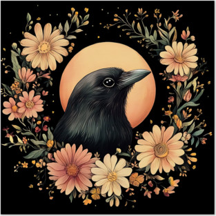 Enigmatic Raven Art – Mysterious Gothic Bird Illustration Posters and Art