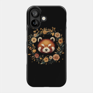 Cute Red Panda Illustration – Cozy Nature-Inspired Animal Art Phone Case
