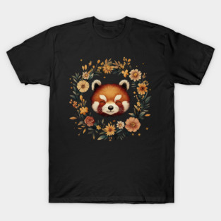 Cute Red Panda Illustration – Cozy Nature-Inspired Animal Art T-Shirt
