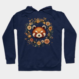 Cute Red Panda Illustration – Cozy Nature-Inspired Animal Art Hoodie