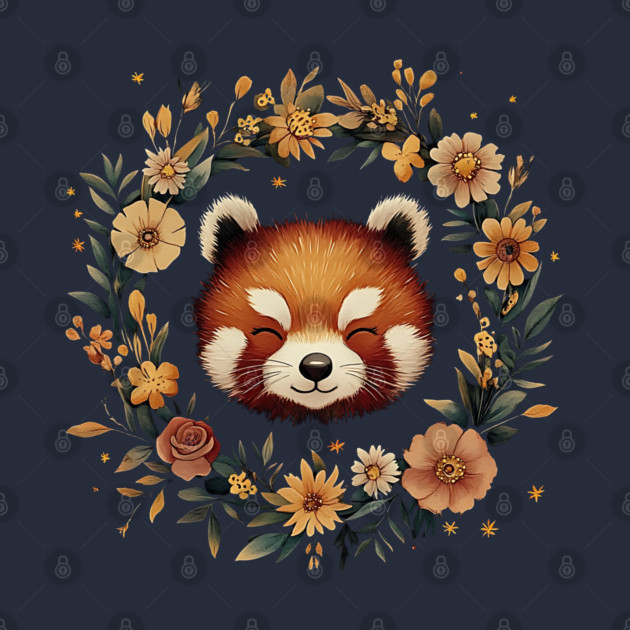 Cute Red Panda Illustration – Cozy Nature-Inspired Animal Art by TuncGK