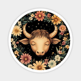 Taurus Zodiac Print – Grounded & Elegant Earth Sign Art Magnet