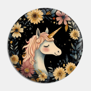 Dreamy Unicorn Art – Enchanted Mythical Creature Illustration Pin
