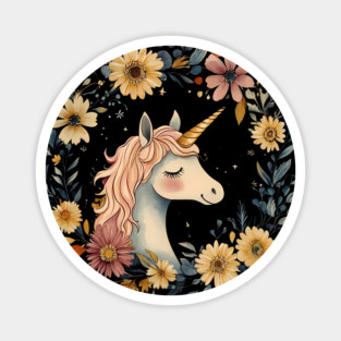 Dreamy Unicorn Art – Enchanted Mythical Creature Illustration Magnet