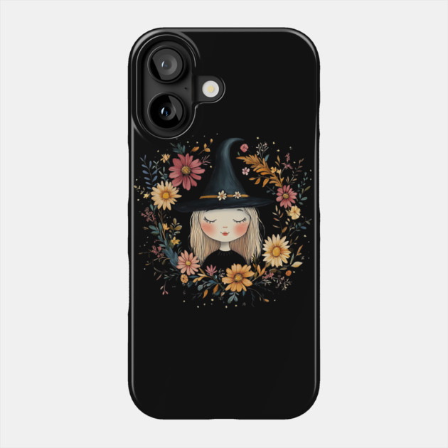 Ethereal Blonde Witch Art – Soft & Dreamy Magic Illustration Phone Case by TuncGK