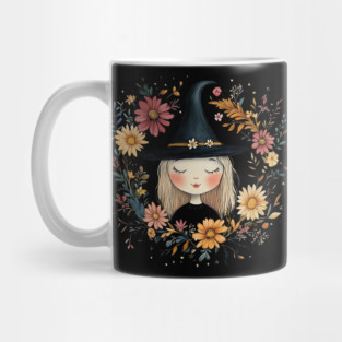 Ethereal Blonde Witch Art – Soft & Dreamy Magic Illustration Mug