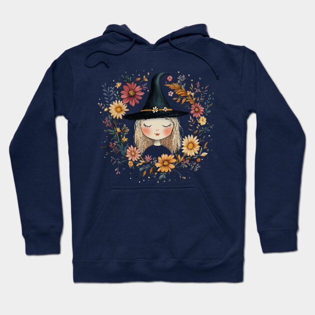 Ethereal Blonde Witch Art – Soft & Dreamy Magic Illustration Hoodie by TuncGK