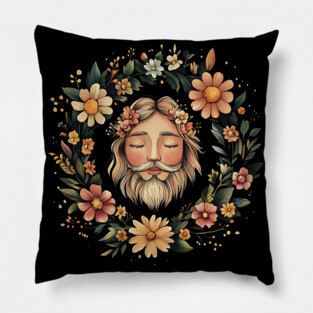 Majestic Zeus Art – Ancient Greek God Illustration Pillow