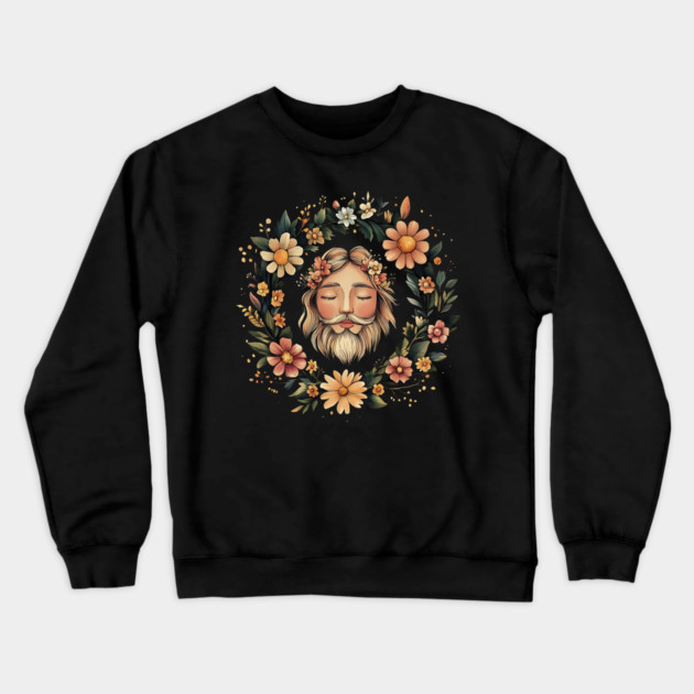 Majestic Zeus Art – Ancient Greek God Illustration Crewneck Sweatshirt by TuncGK