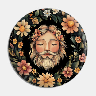 Majestic Zeus Art – Ancient Greek God Illustration Pin