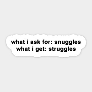 snuggles Sticker