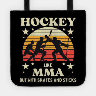 Hockey Like MMA – Retro Vintage Hockey Design Tote