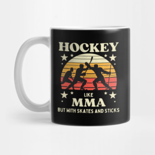 Hockey Like MMA – Retro Vintage Hockey Design Mug