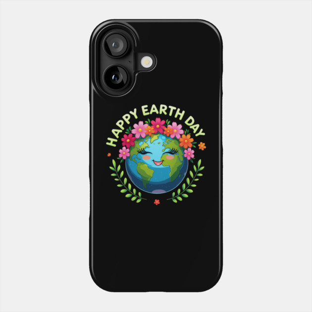 Happy Earth Day Phone Case by Creatifly Graphic Tees