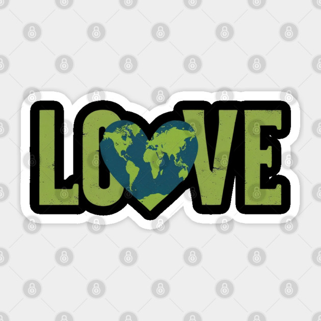 Love Earth Day Sticker by Creatifly Graphic Tees