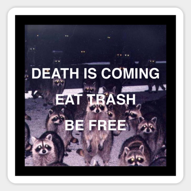 DEATH IS COMING Sticker by Psychoanalytic's Store