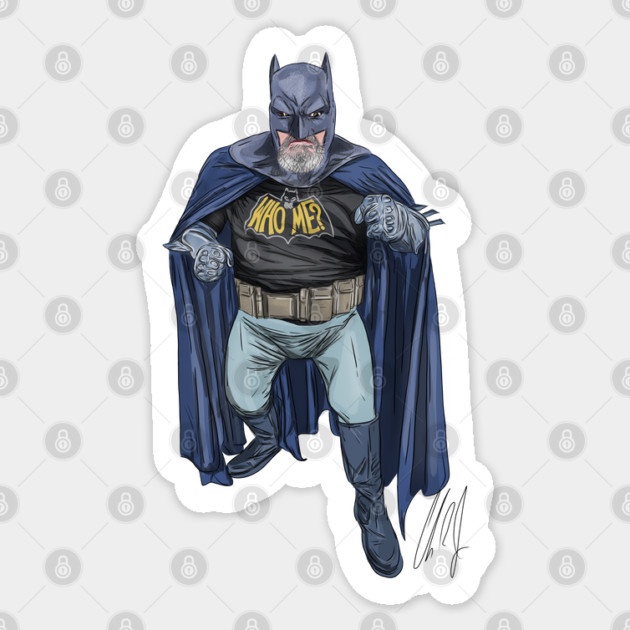 The Batmin (Who Me?) Sticker by 51Deesigns