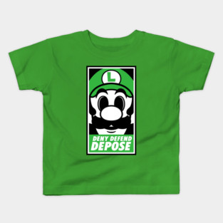 Luigi Fawkes Deny Kids T-Shirt