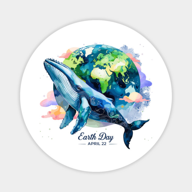 Earth Day - Restore-The Earth-Save-Ocean-Wildlife Magnet by JessArty