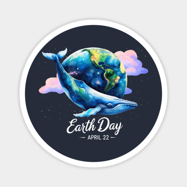 Earth Day - Protect-Whale-Save-Our- Oceans Magnet by JessArty