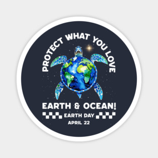 Earth Day - Protect-The-Ocean-Save-Sea-Turtles-Marine Life Magnet