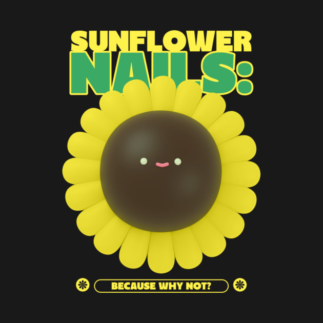 Sunflower Nails: Because Why Not? Sunflower Nail Art by Lamount Tees