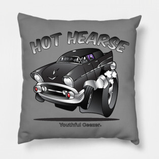 Hot Hearse Cartoon Car Toon Pillow