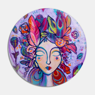 Lavender Goddess Pin