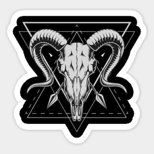 Geometric Skull Sticker