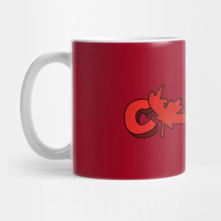 Canada Maple Leaf Middle Finger Elbows Up Mug