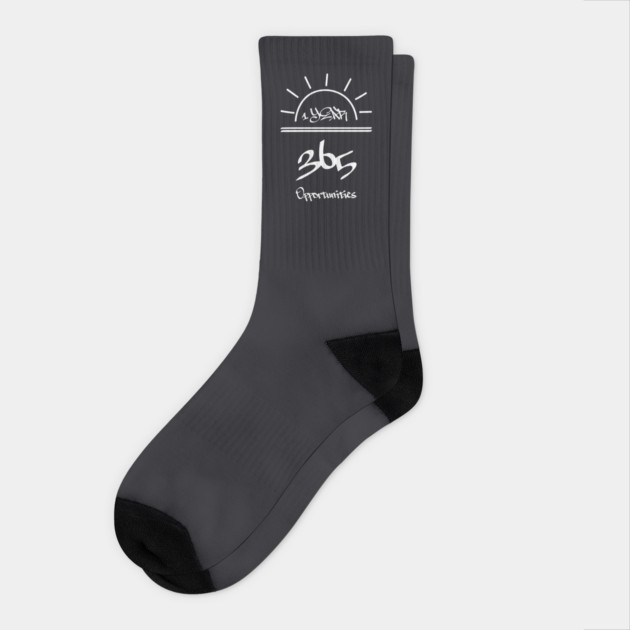 Positive Motivation: 1 Year = 365 Opportunities Socks by Jiyoun's Store 1