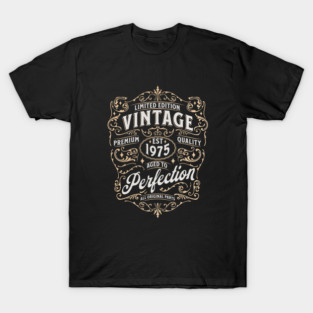 Vintage 1975 – Aged to Perfection | 50th Birthday Limited Edition T-Shirt