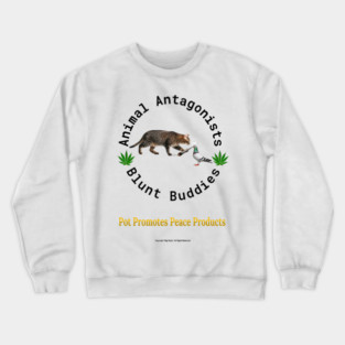 Cat & Pigeon, Animal Antagonists, Blunt Buddies Crewneck Sweatshirt