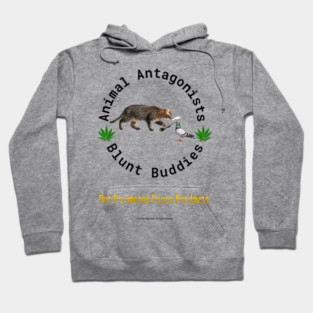 Cat & Pigeon, Animal Antagonists, Blunt Buddies Hoodie