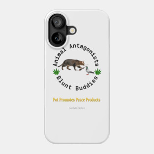 Cat & Pigeon, Animal Antagonists, Blunt Buddies Phone Case
