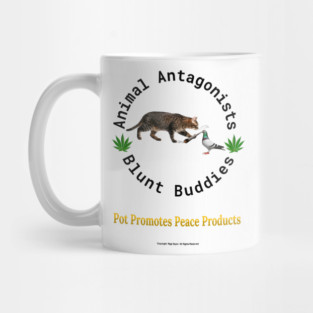 Cat & Pigeon, Animal Antagonists, Blunt Buddies Mug