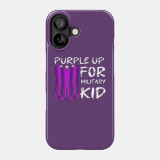 Purple Up For Military Kid Phone Case
