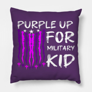 Purple Up For Military Kid Pillow