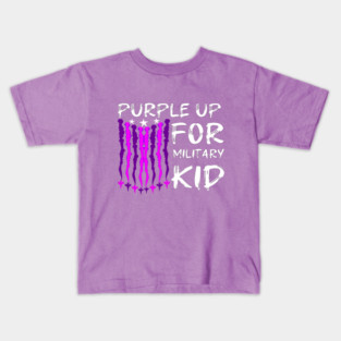 Purple Up For Military Kid Kids T-Shirt