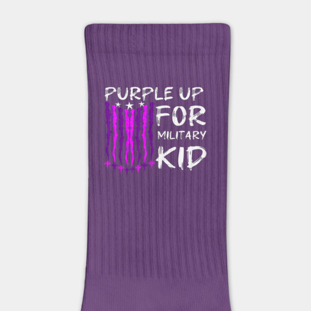 Purple Up For Military Kid by Db Printed
