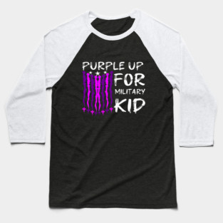 Purple Up For Military Kid Baseball T-Shirt