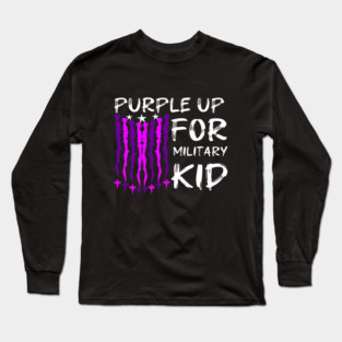 Purple Up For Military Kid Long Sleeve T-Shirt