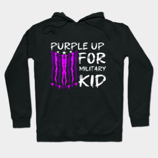 Purple Up For Military Kid Hoodie