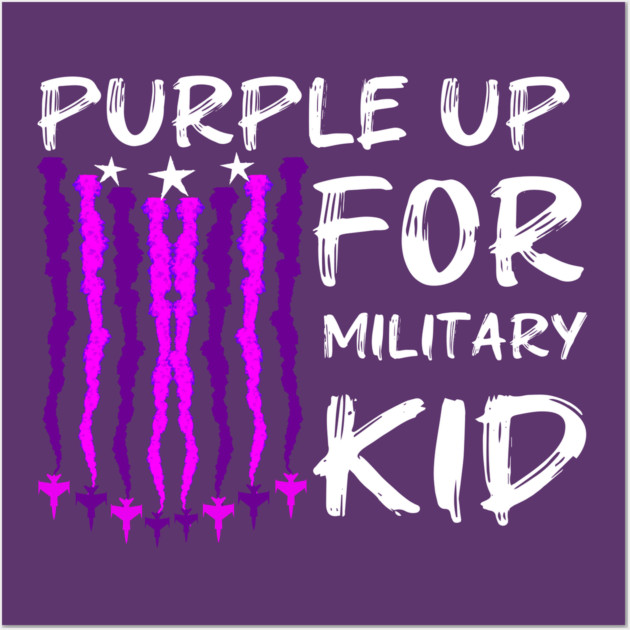 Purple Up For Military Kid Wall Art by Db Printed